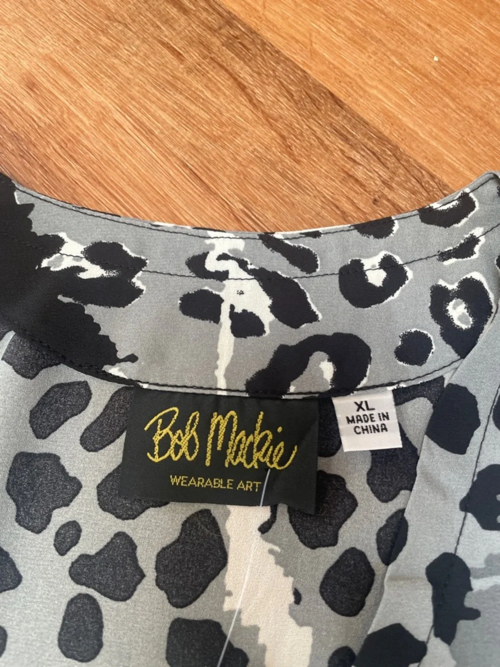Bob Mackie Wearable Art Kimono Cardigan NEW XL Layering Animal Print Open Front